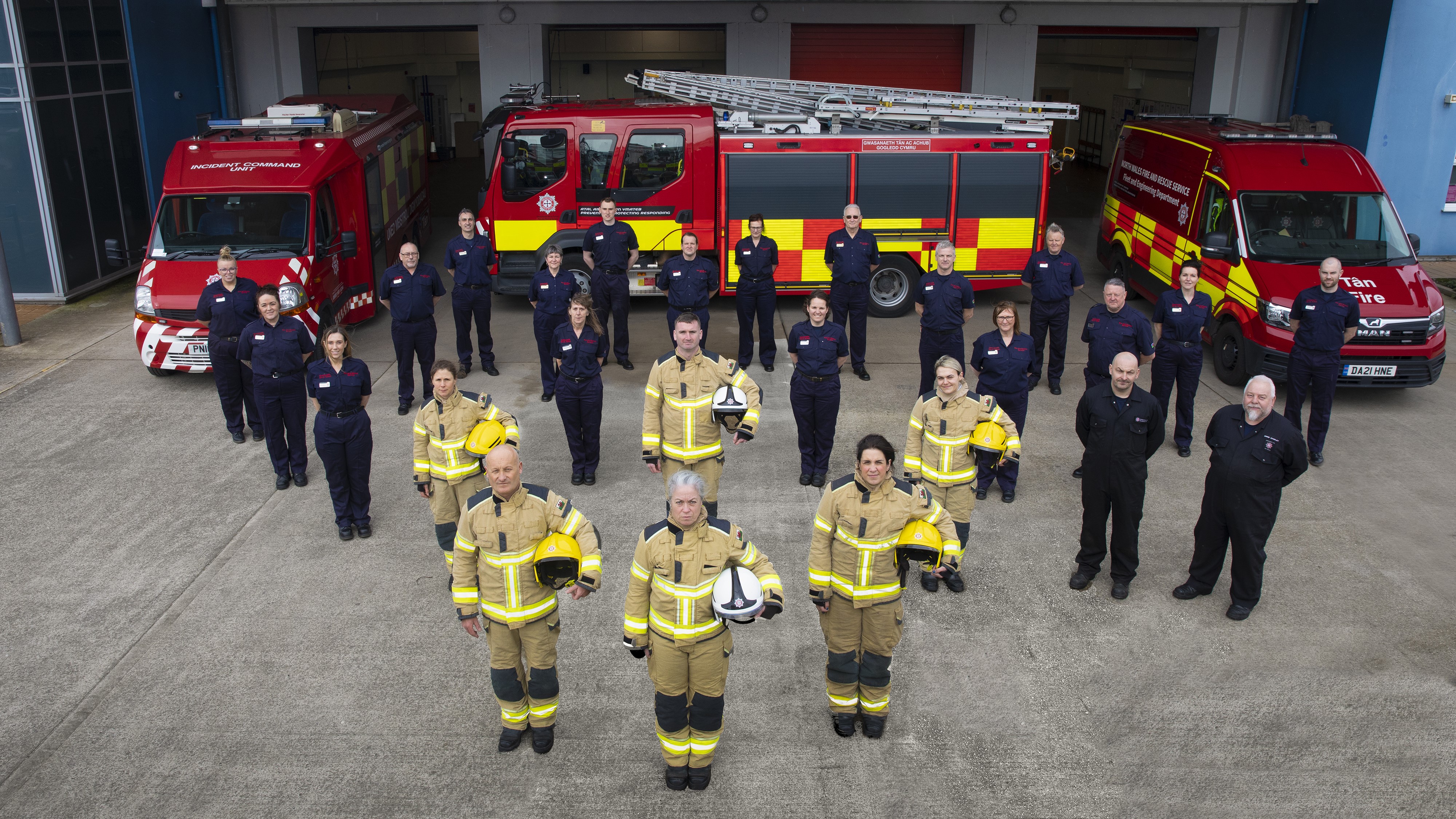 fire station with operational and corporate staff